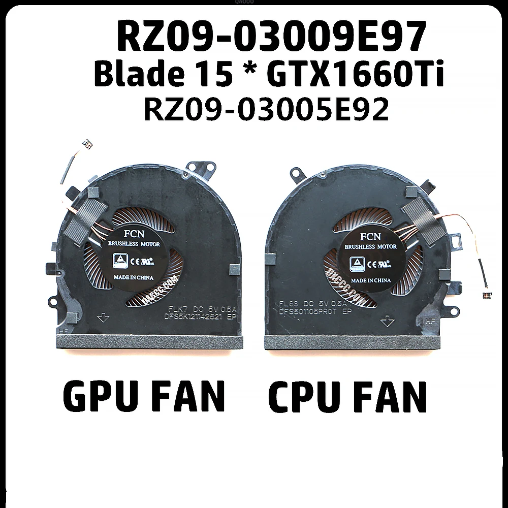 

New Original CPU GPU Cooling Fan For Razer Blade 15 RZ09-027 RZ09-0270 RZ09-0300 RZ09-0328 GTX1060 Graphics card version w/GPU