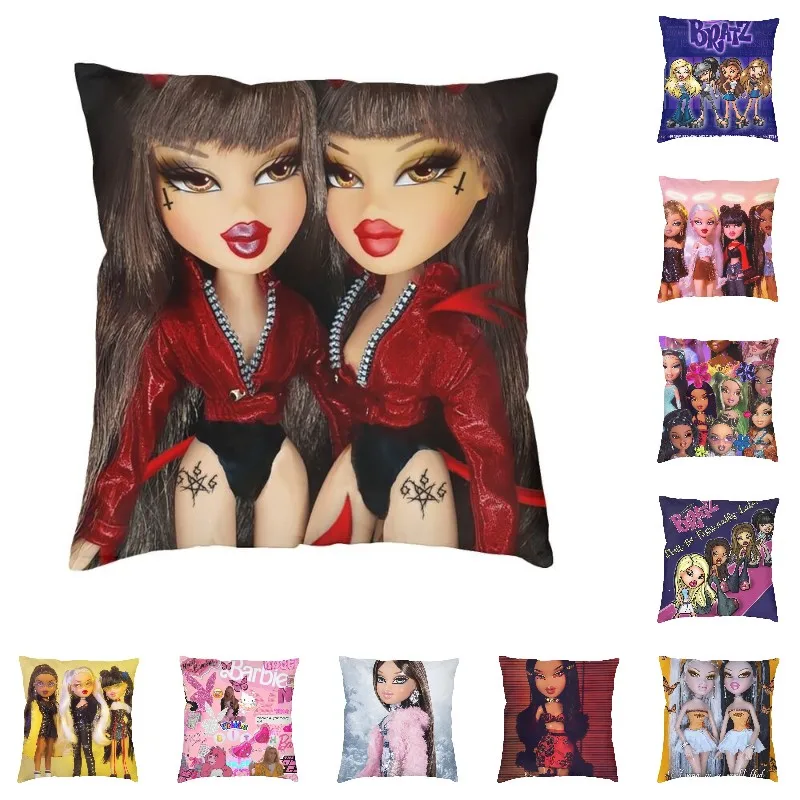 Bratz Devil Twins Pillow Case 45x45cm Decor Home Cute Cartoon Tv Movie Outdoor Cushions Square Pillowcase