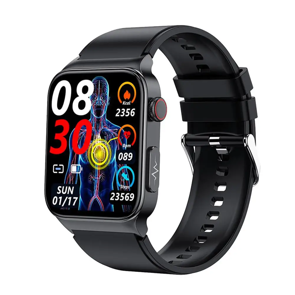 

E500 Smart Watch Touch Screen Real-time Non-invasive Blood Sugar ECG Ppg Monitoring Sports Fitness Smartwatch for Man Woman