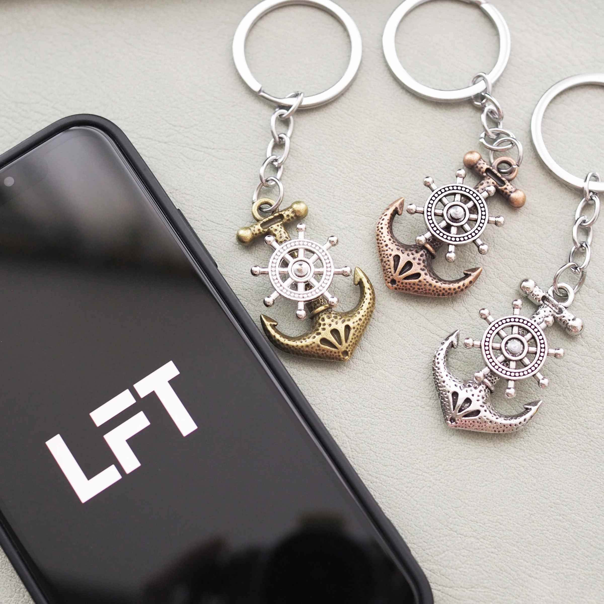 Персонализированный ретро-брелок с пиратским кораблем якорь брелок-подвеска