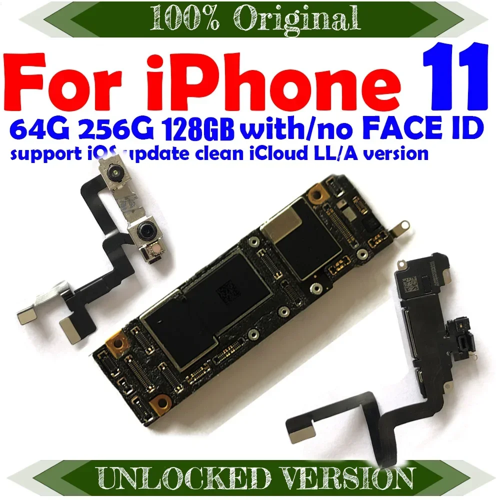 

Motherboard For iPhone 11 Clean iCloud 64gb Mainboard With System 256gb Logic Board 128gb Full Function Support Update Plate