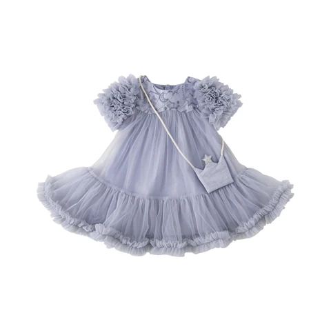 Платье в стиле принцессы, серого и синего цвета, DB2235427