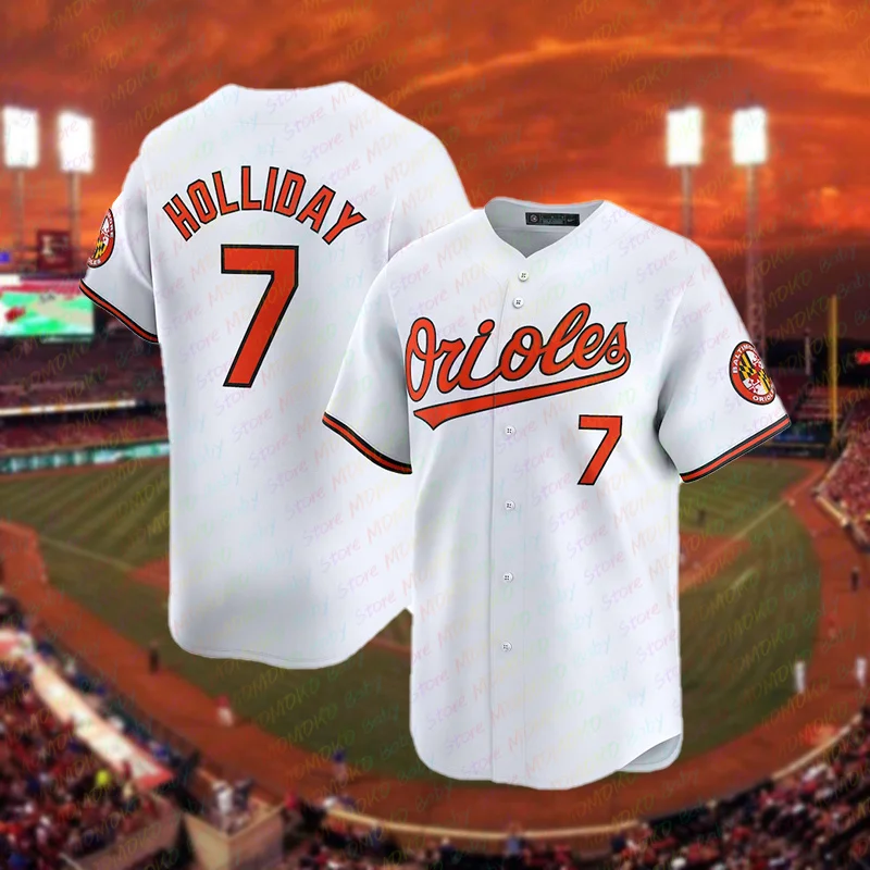 Baltimore Orioles Home Number 7 ограниченная серия летние спортивные футболки для детей