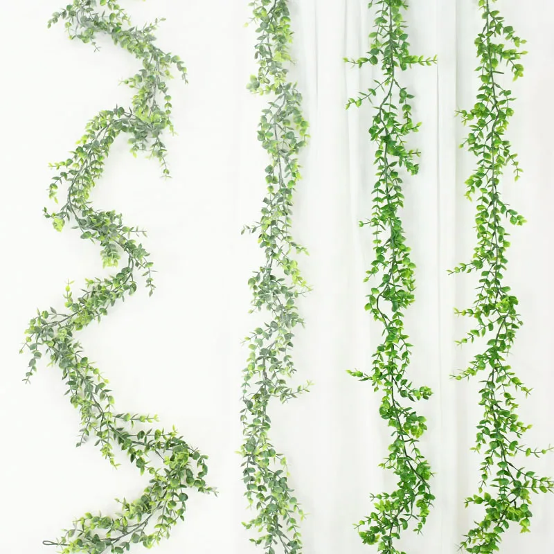 

1.8m Artificial Eucalyptus Ivy Garland Plants Vine Wedding Decoration DIY Arch Wreath Hanging Rattan Home Decor Fake Green Plant