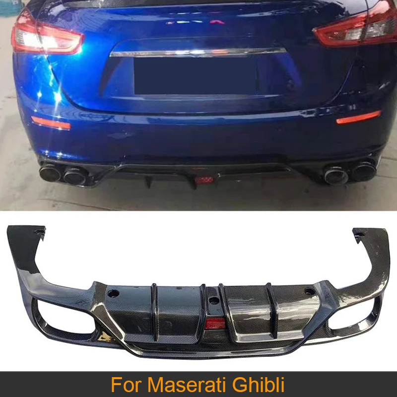 

Автомобильный диффузор для заднего бампера, спойлер для Maserati ghiдоступ S Q4 Седан 4-дверный 2014-2017 автомобильный диффузор из углеродного волокн...