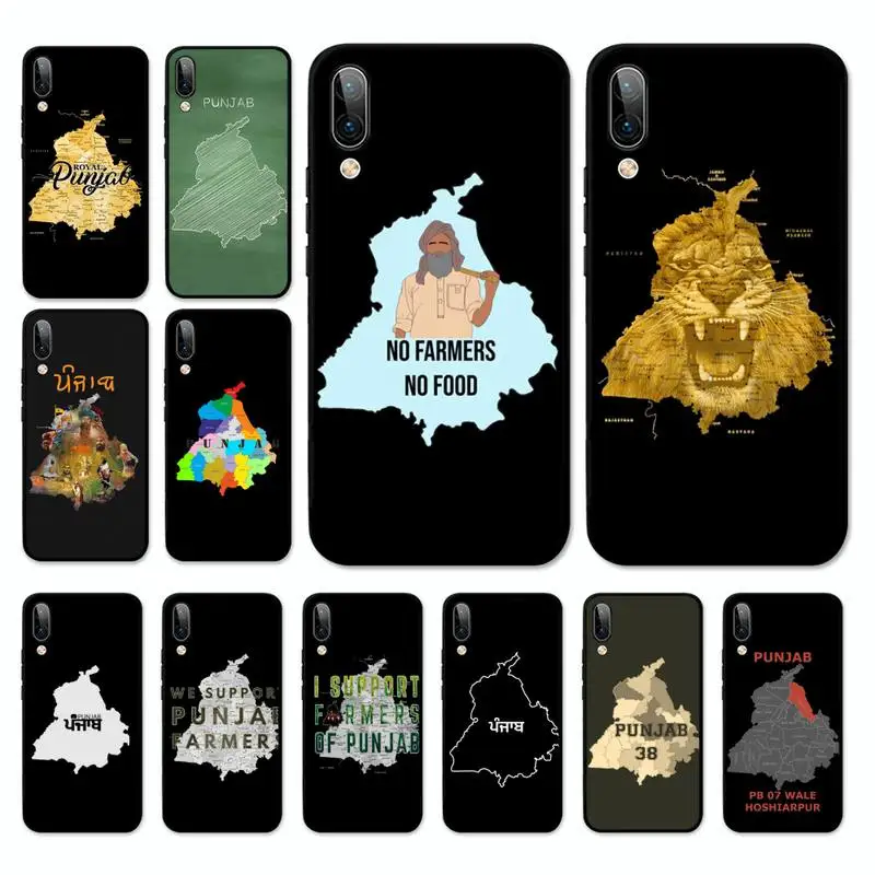 

Punjab Map Phone Case For OPPO A9 A7 A3S A1K F5 Reno 2 Z Realme 6 5 Pro C3 Vivo Y91C Y51 Y31 Y19 Y17 Y11 V17