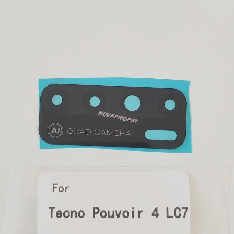 Фото Стеклянный объектив задней камеры с Ahesive для Tecno Spark 5 6 Go Air Pro KE5 KD6 KD7 KE6 KE7 Pova 2 LD7 LE7 Power 4 LC7, 1 шт. №2
