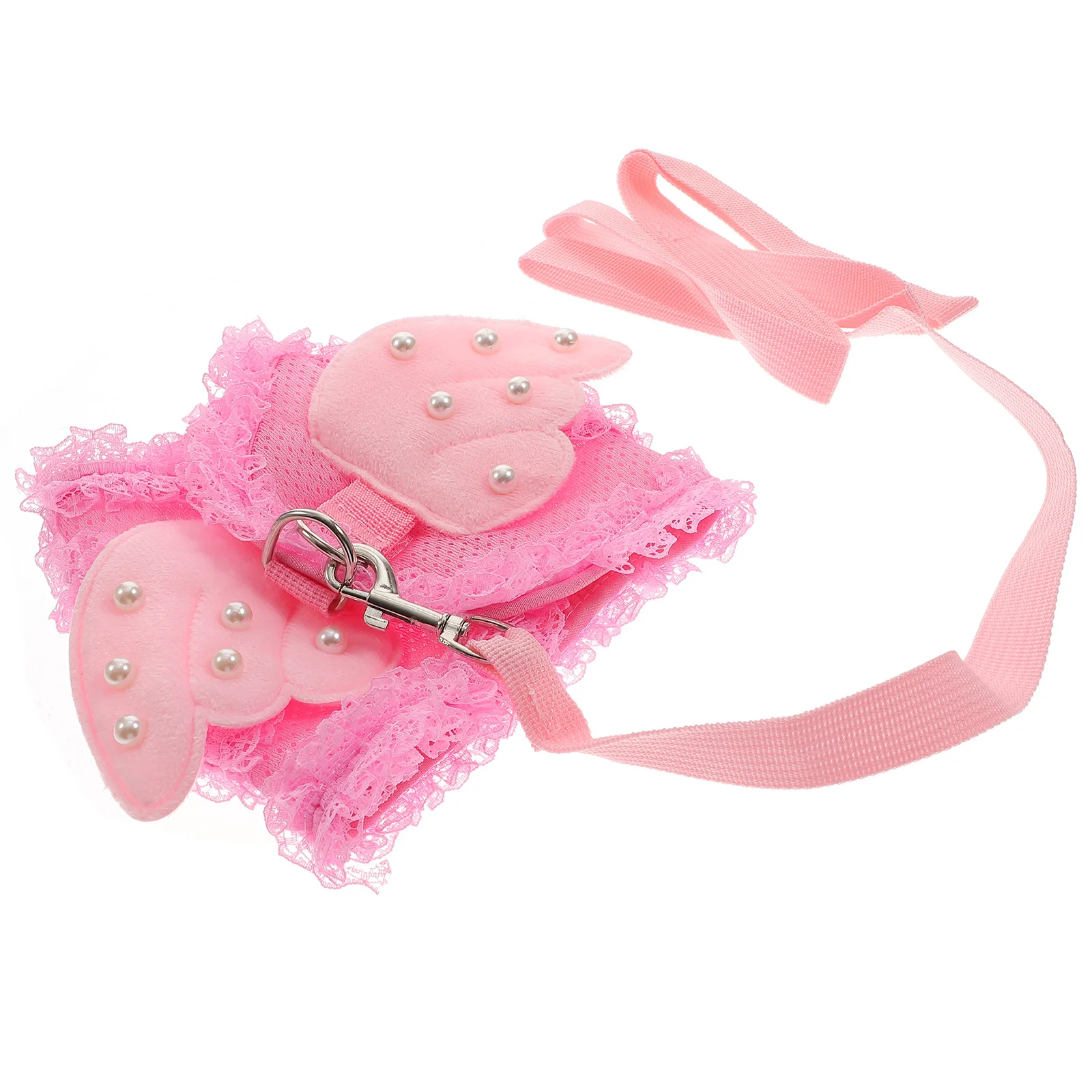 

Adorable Pet Harnesses Angel Cat Harnesses Fashion Dog Straps Pet Pulling Strap (Pink, Size S, Traction Buckle Color for