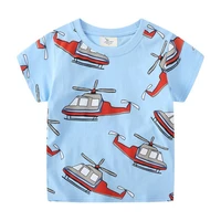 jumping meters new arrival boys tees cartoon aircraft print cotton childrens clothes short sleeve toddler t shirts kids tops