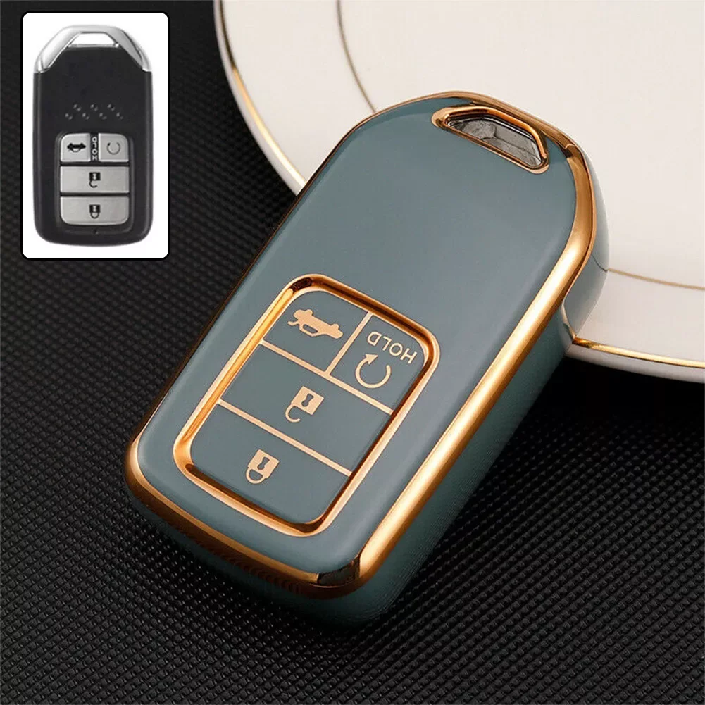 

Car Remote Key Case Cover Fob Shell For Honda City Vezel HR-V,Etc White, Green Protect The Key From Being Scratched And Worn