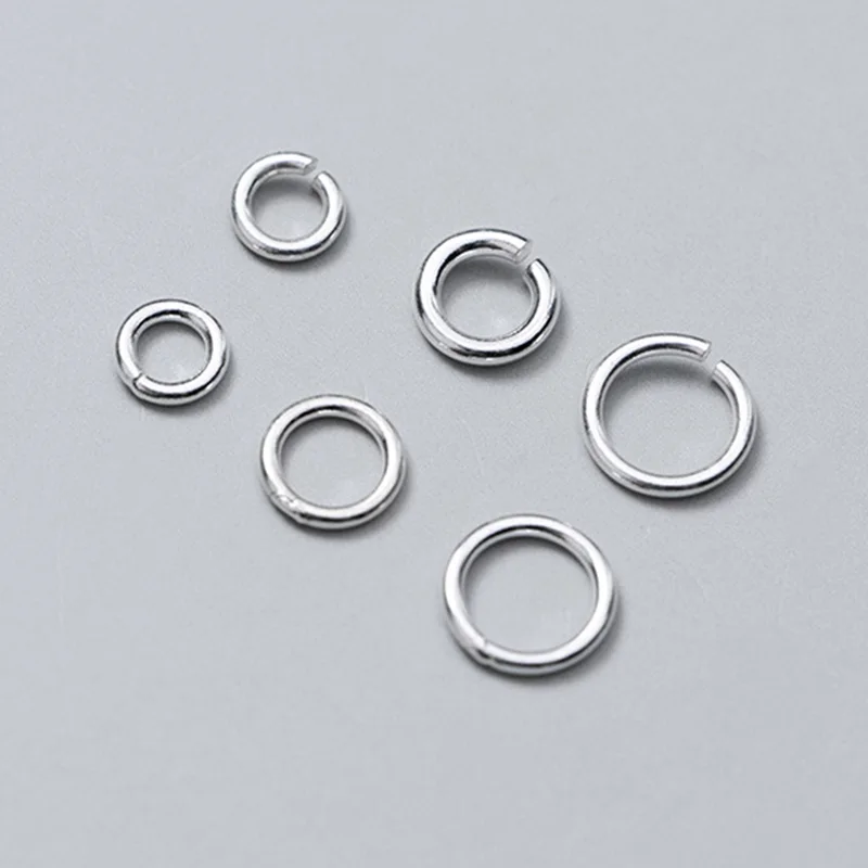 

1pack 925 Sterling Silver Open/Close Round Split&Jump Rings 2.5-10mm Manual Circle Connectors DIY Jewelry Making Accessories