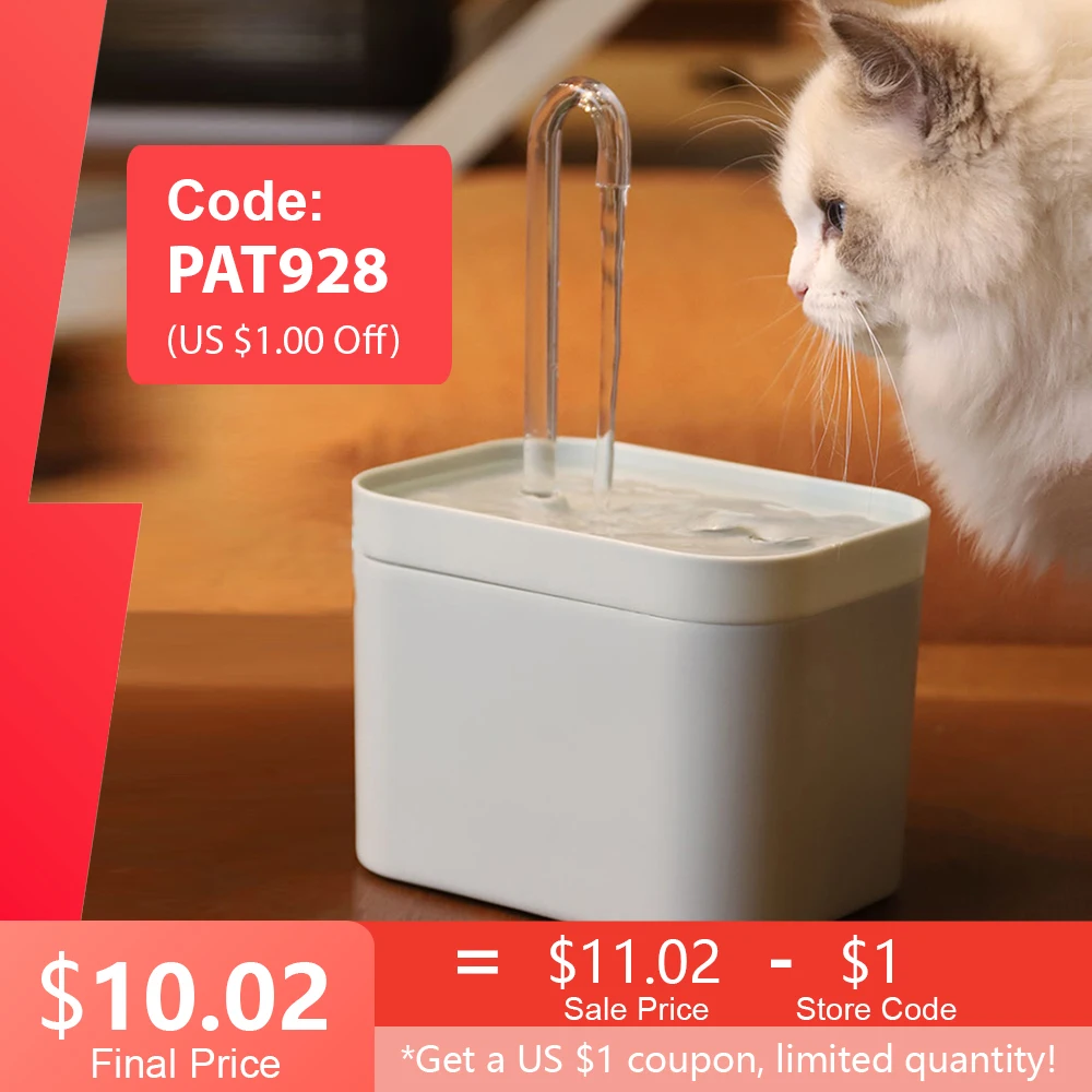 Bebedero eléctrico con filtro automático para gatos, bebedero silencioso con USB, recirculación de 1.5L, dispensador de agua para mascotas
