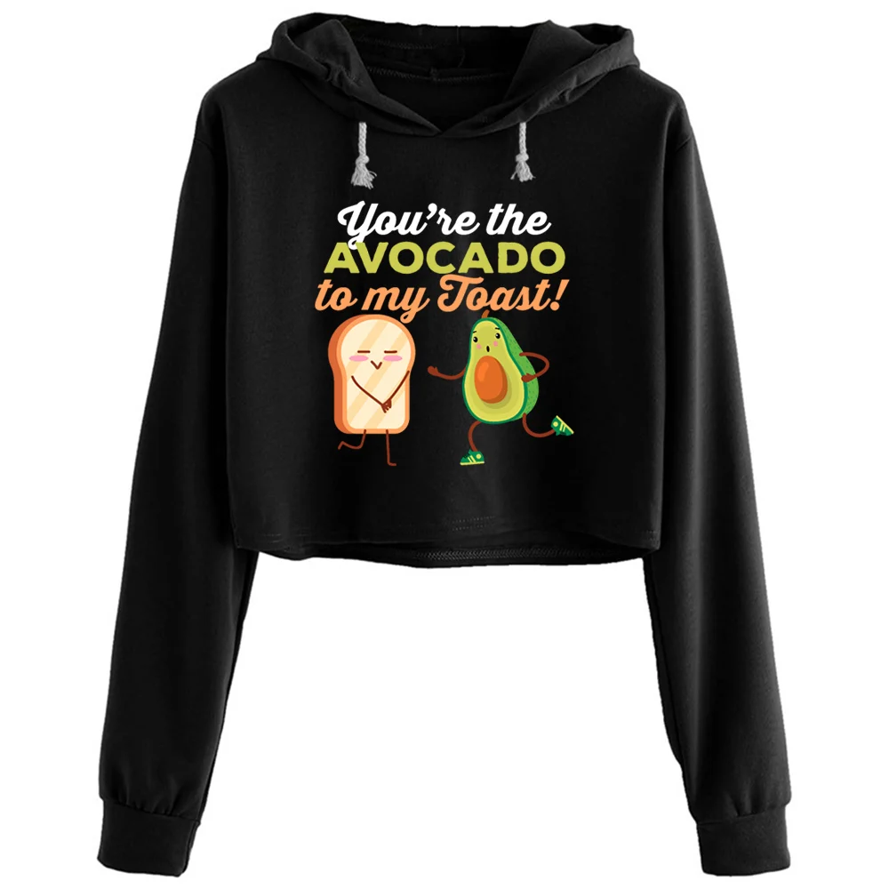 

Youre The Avocado To My Toast Hoodies Women Emo Aesthetic Kpop Korean Pullover For Girls