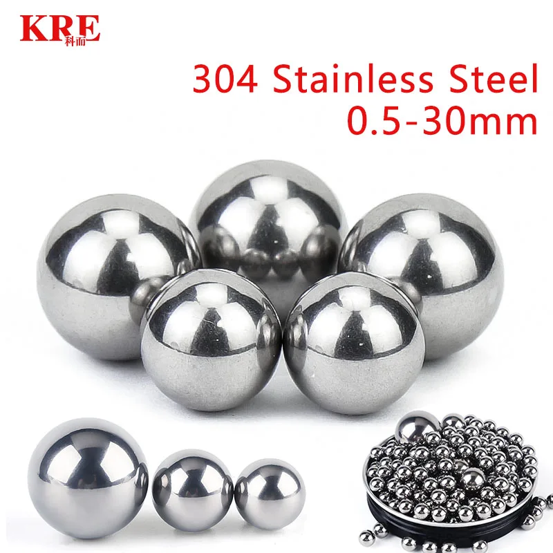 

KRE 304 Stainless Steel Beads Ball High Precision Bearings Roller Beads Smooth Solid Ball Slingshot Ammo Dia 0.5mm 1mm~30mm