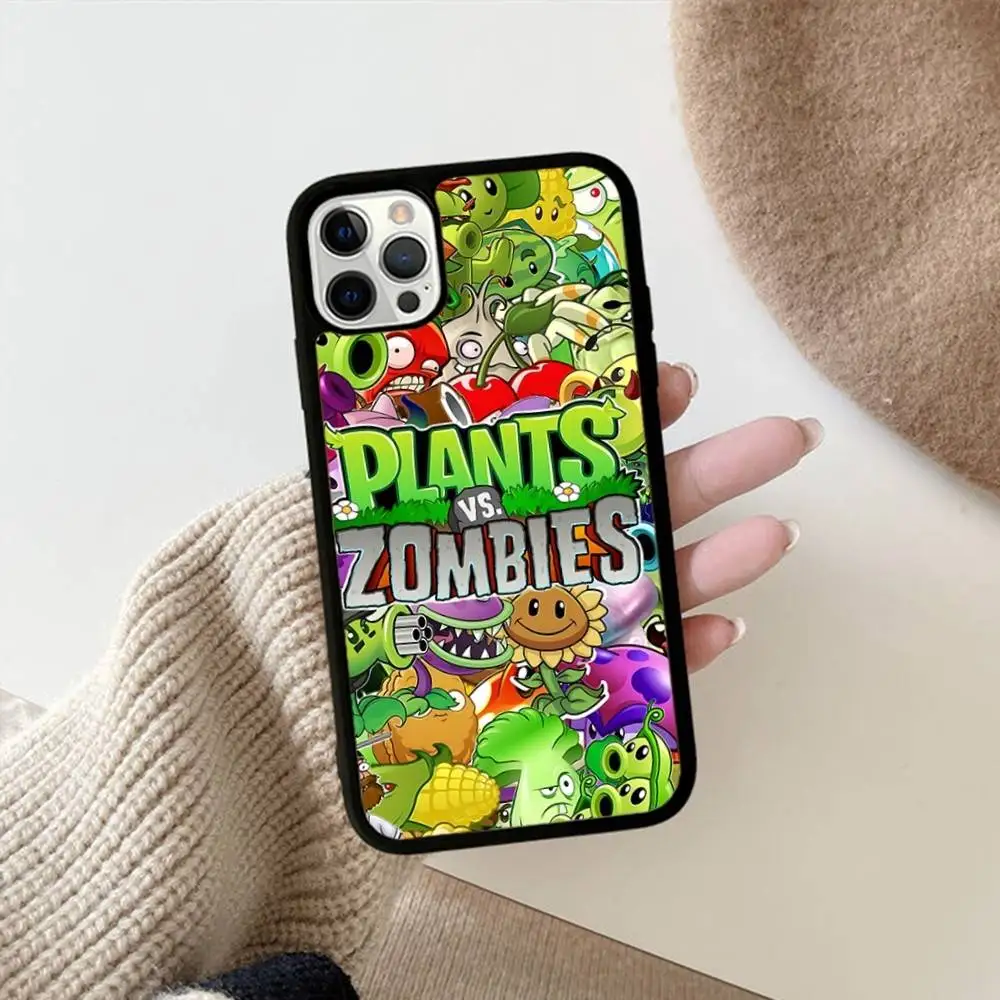 Фото Чехол для телефона P-Plants Vs Z-Zombies с беспроводной зарядкой, PC+TPU, для iPhone 11 12 13 14 15 16 17 Pro Max Plus №5