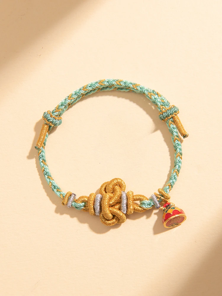 

Тканый красный ремешок для рук в виде узелка Вэньчан, мужской подарок на удачу, красная веревка