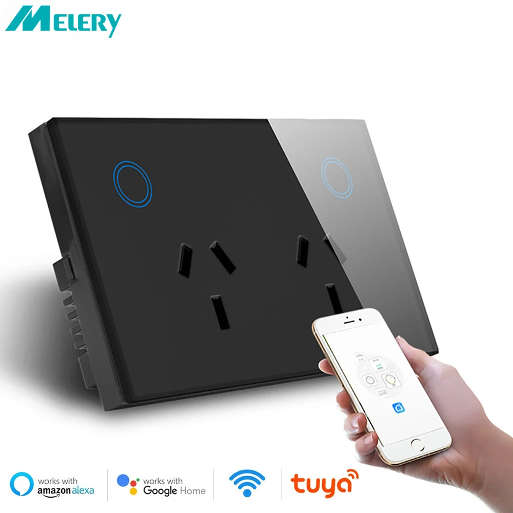

Смарт-розетка настенная Tuya с Wi-Fi, 10 А