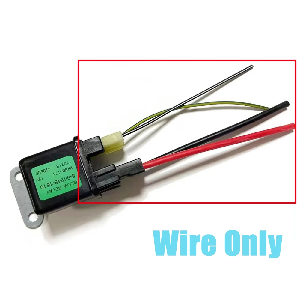 

8942481610 12 В детали двигателя, реле предварительного подогрева, свеча накаливания для Nissan, Kubota Yanmar, Isuzu Hitachi ZAXIS27U ZAXIS50U ZAXIS40U