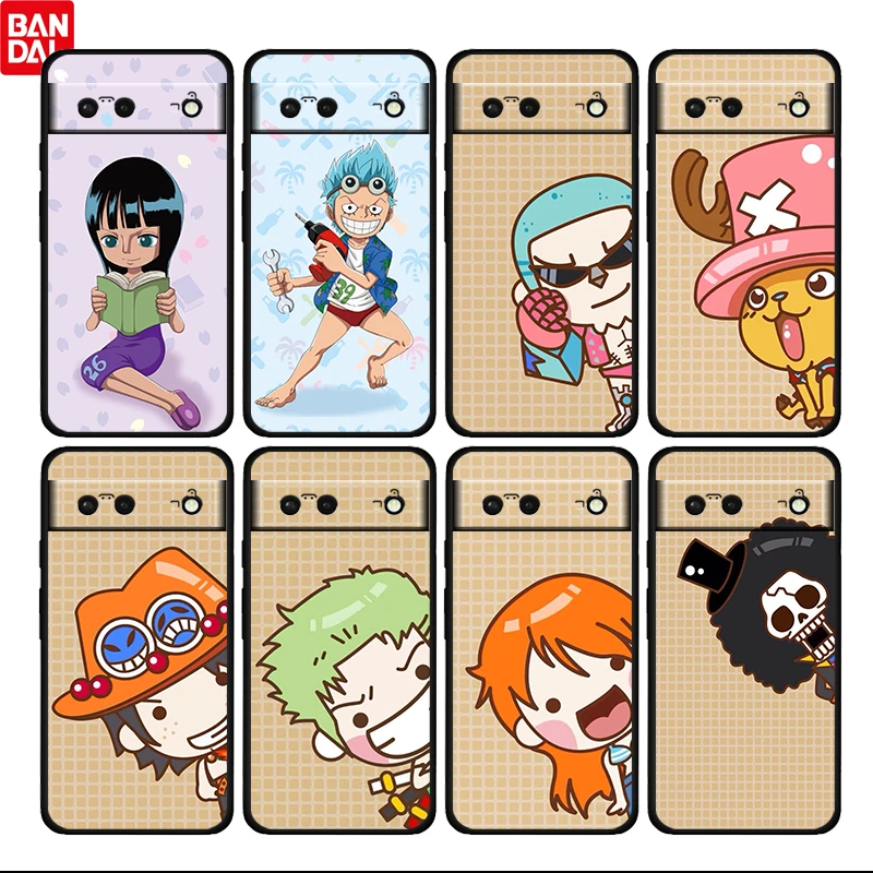 

Cute Anime ONE PIECE Shockproof For Google Pixel 6 6a 6Pro 5a 4 4a XL 5G Black Soft Phone Case Silicone Cover Fundas Coque Capa