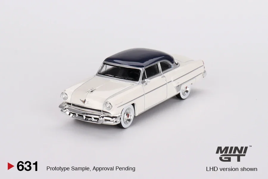 Мини GT 1/64 Линкольн Капри 1954 арктический белый/Атлантический синий LHD модель