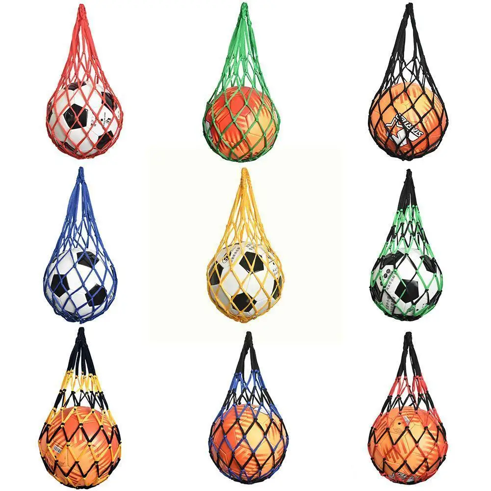 

1pc Football Net Bag Nylon Bold Storage Bag Single Carry Volleyball Ball Basketball Outdoor Bag Sports Portable Soccer Equi F8p7