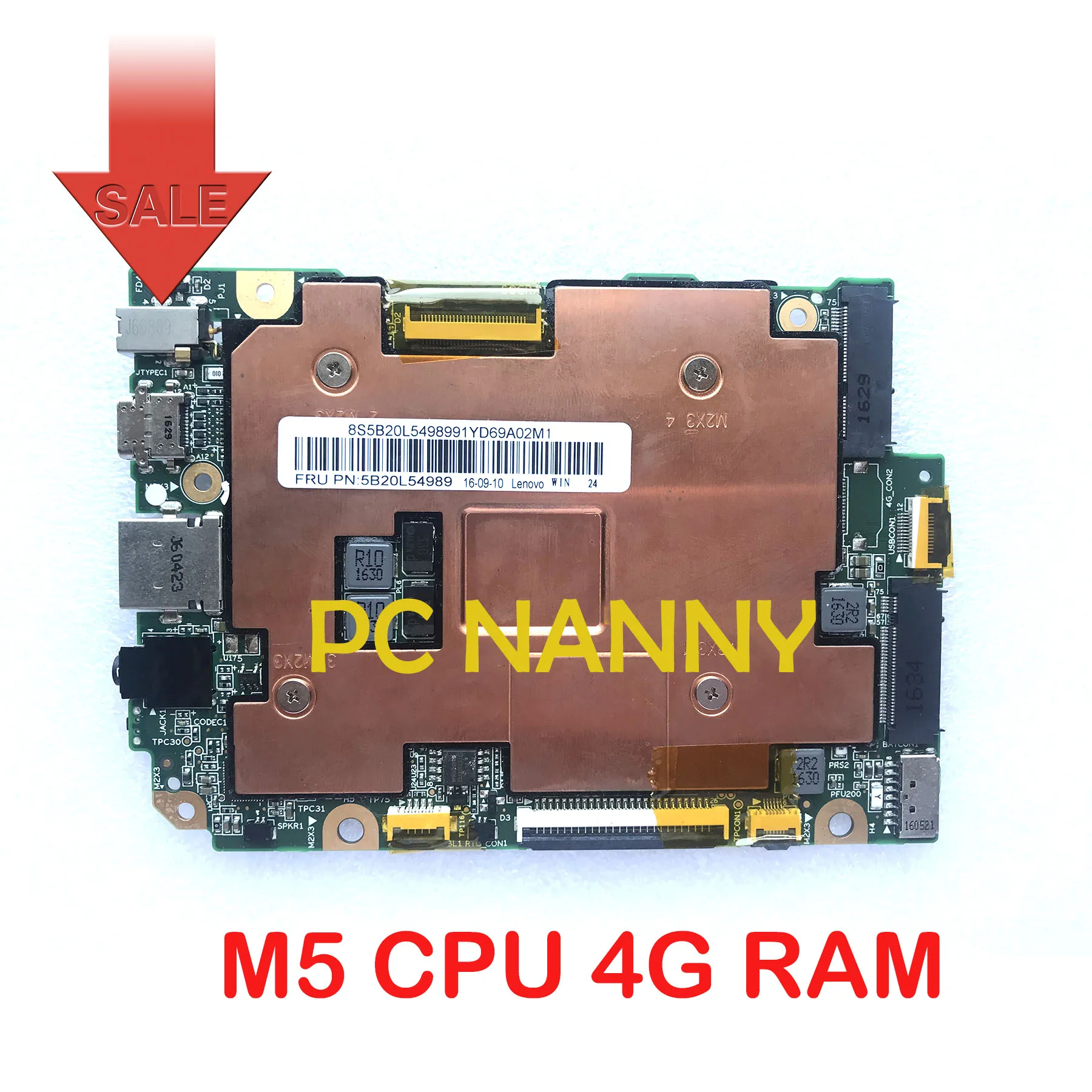 

Материнская плата PCNANNY для ноутбука Lenovo xiaoxin Air 12 M5 CPU 4G RAM