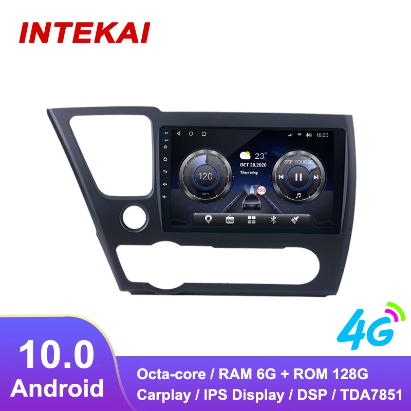 Автомагнитола 9 дюймов Android 10 0 GPS-навигация Авторадио мультимедийный плеер для honda