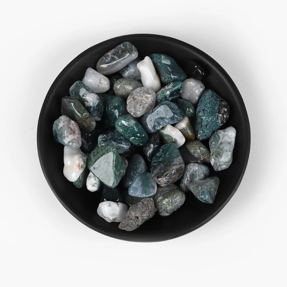 Натуральные моховые Агаты, лечебные минеральные разбитые камни, оригинальные каменные гранулы, аквариум, ландшафтное украшение