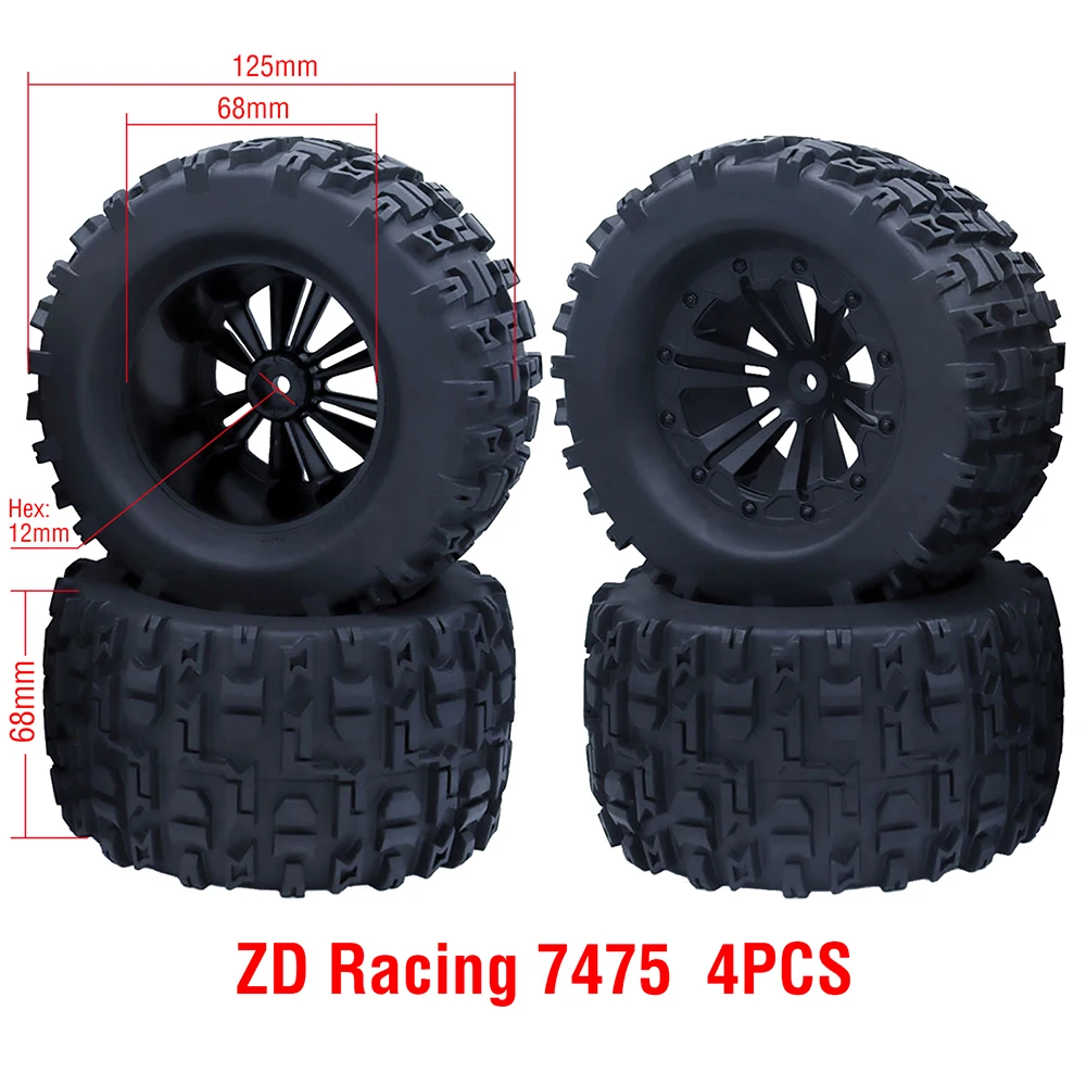 AUSTARHOBBY 1/10 Monster Tires Rally 4 шт. 12 мм шестигранный пластиковый обод колеса резиновая