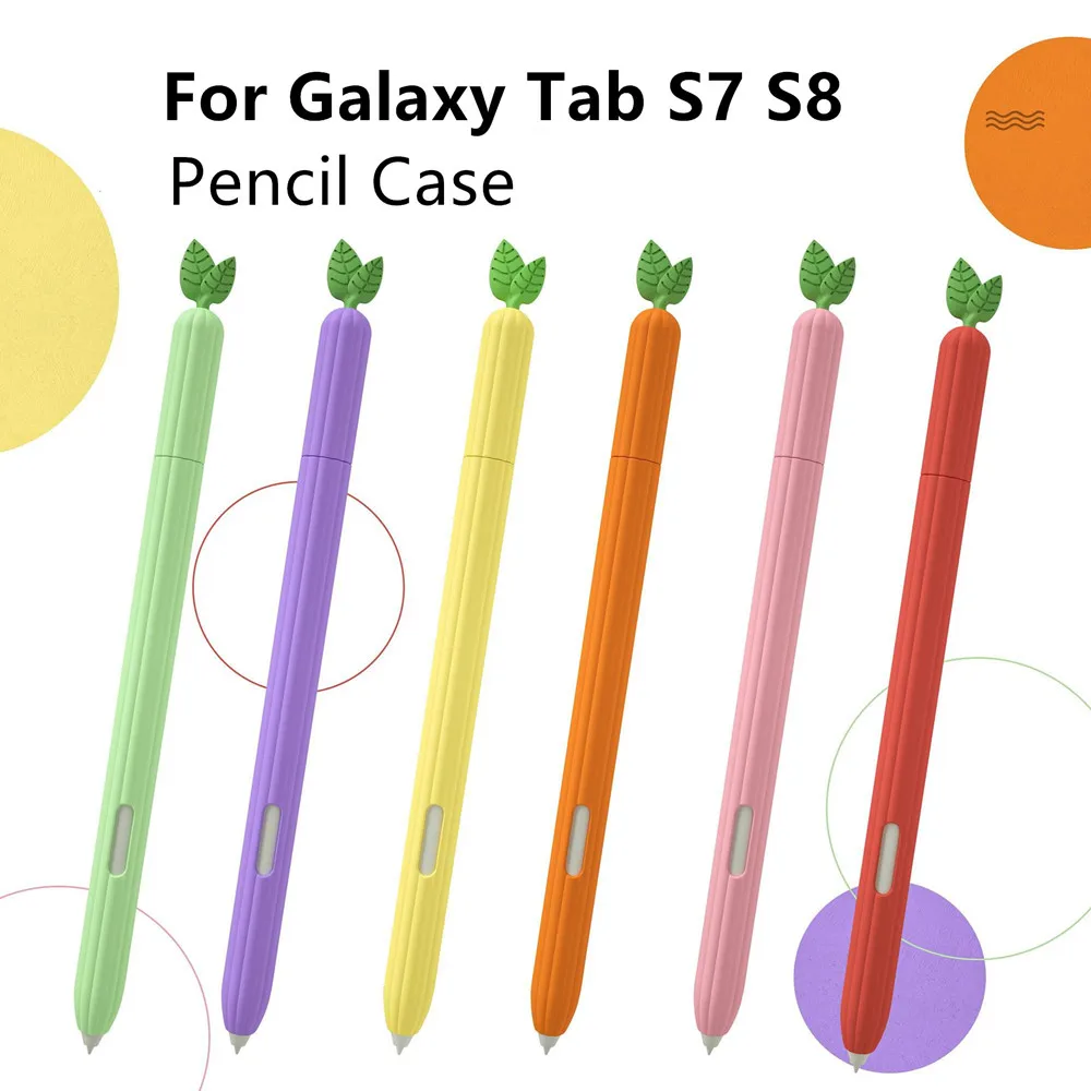 

Pencil case For Tablet Samsung Galaxy Tab S7 S8 S Pen Cute Silicone Stylus Cover Caneta Touch Smart Pen Protector Pencil Skin