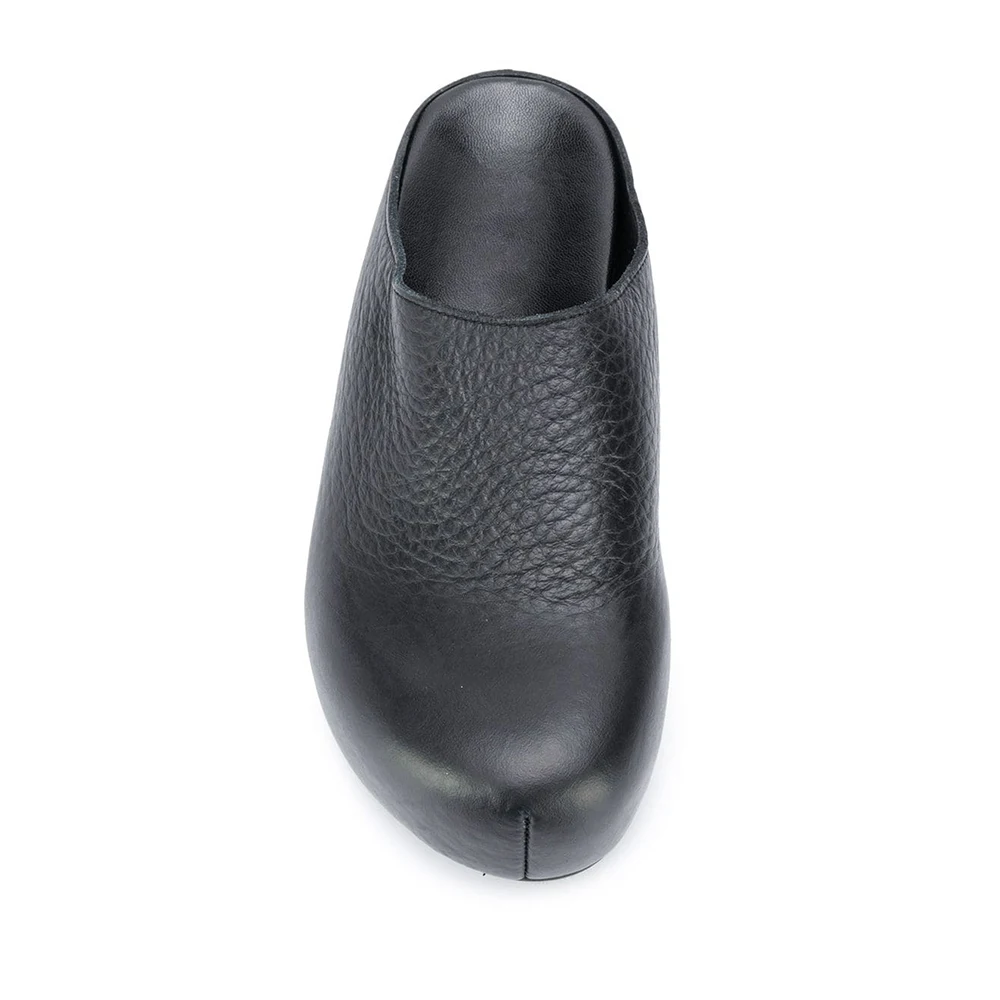 Fashion 2023 Spring/Summer Women's Leather Slippers Casual Men's Flat Slippers Lightweight Women Comfortable Muller Outdoor Slip