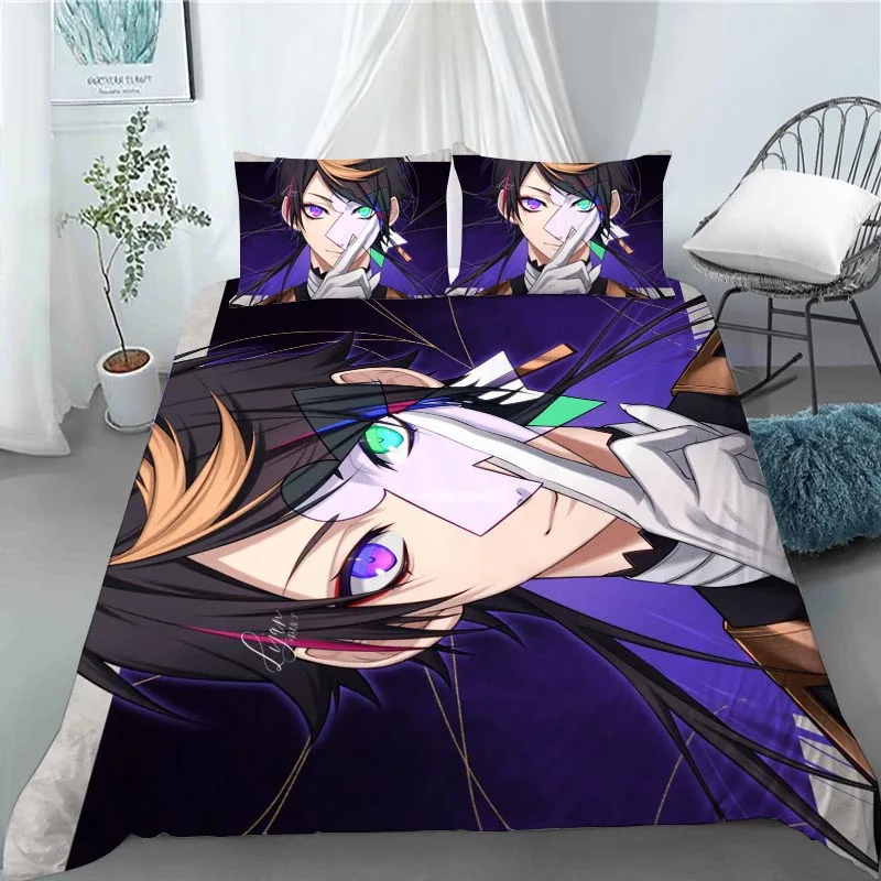 

Luxiem Anime 1 Duvet Cover 2 Pillowcases Polyester Fabric Bedding Set Family Boy Kid Set Duvet Cover Set 0617