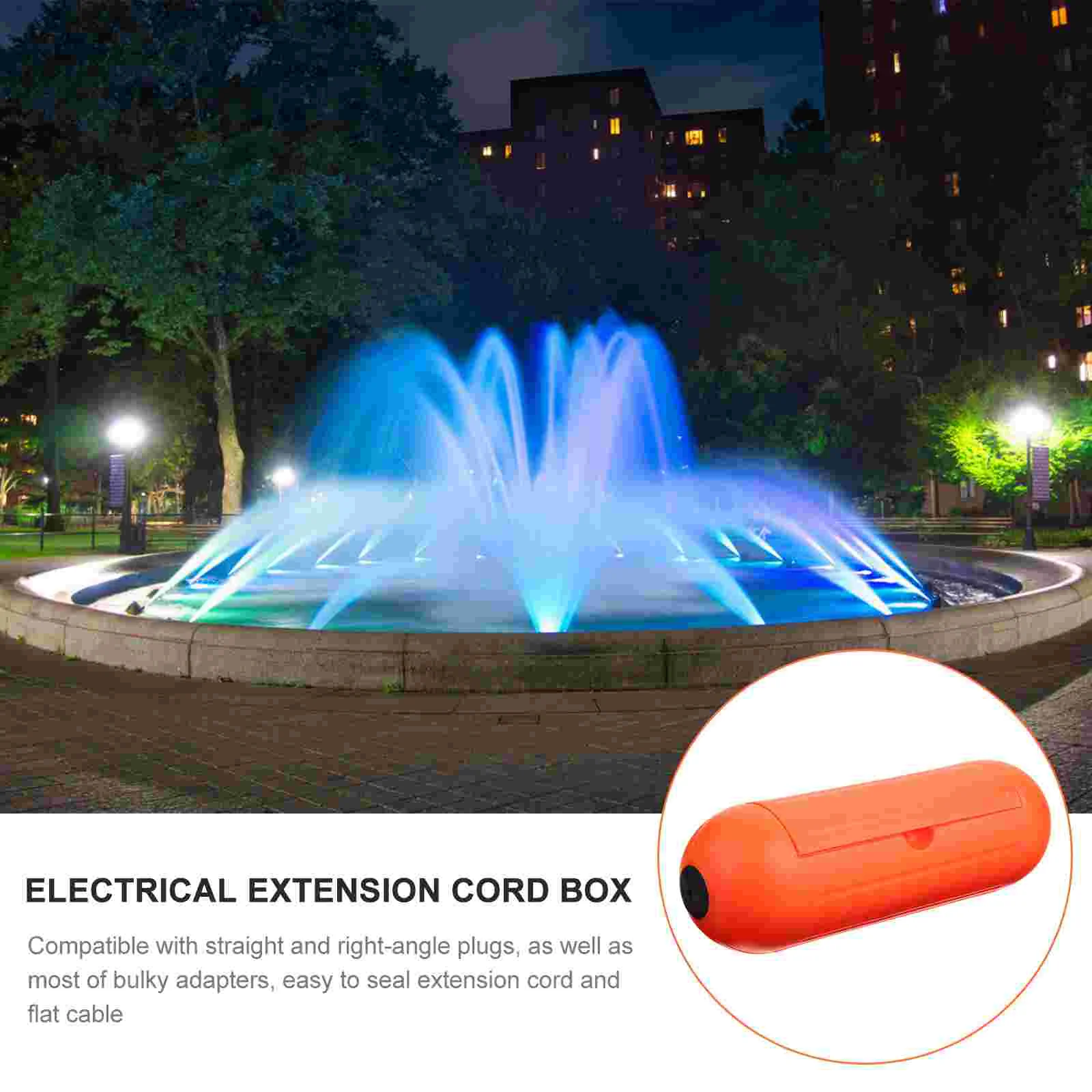 

2 Pcs Appliance Extension Cord Socket Waterproof Box Resistant Cable Cover Home Supplies Connection Abs