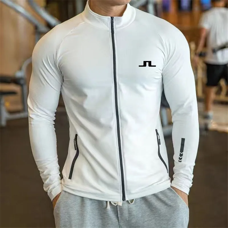 

Autumn Men Golf Wear Sports Windbreaker Tracksuit Tight Training Coats Man Outdoor Leisure Jogging Quick-drying Fitness Jackets
