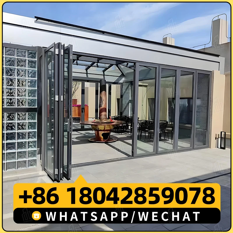 Высококачественная перегородка безрамное закаленное стекло складная дверь цена
