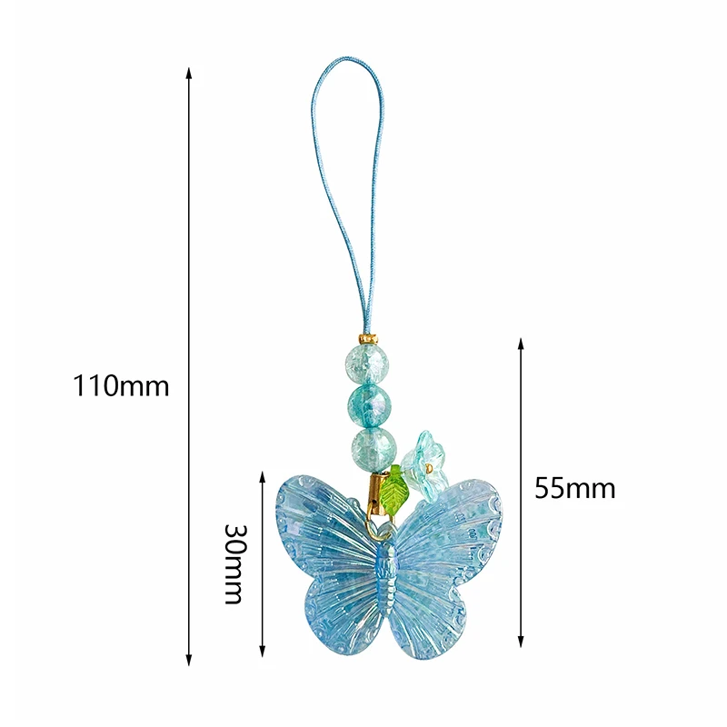 Изысканная Милая подвеска Convallaria в виде цветка бабочки для телефона бусина