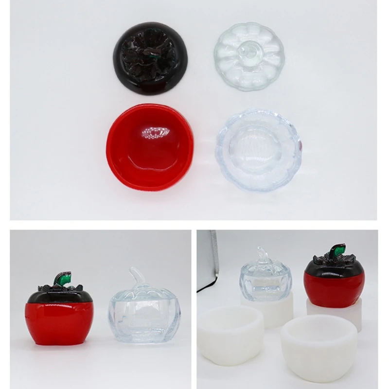 

Силиконовая форма в виде томатной тыквы для эпоксидной смолы, литье, хранение ювелирных изделий, домашний декор Y08E