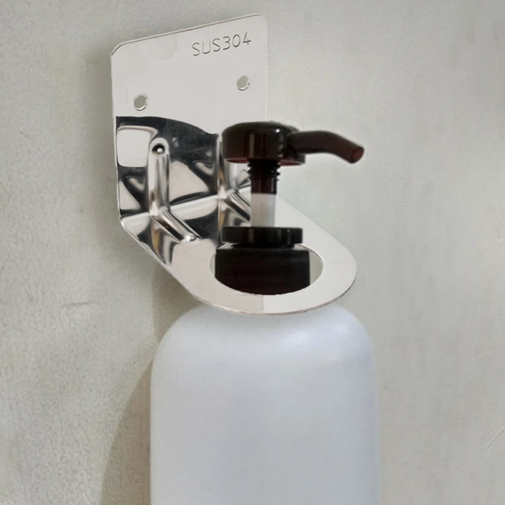 

Shower Gel Bottle Holder Organizer For Hand Soap Shampoo Wall Mounted Stainless Steel Rack With Screw Adjustable Antirust