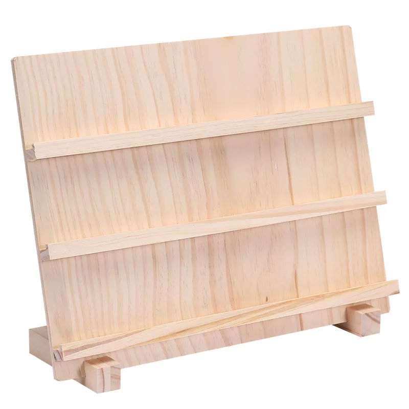 2/4Layer Wooden Ear Stud Holder Earring Stand Display Rack Luxury Jewelry Stand Display Holder Rack Tower
