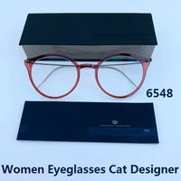 denmark brand glasses frame women cat designer oval ultralight 4g screwless eyewear 6548 optical prescription eyeglasses reading