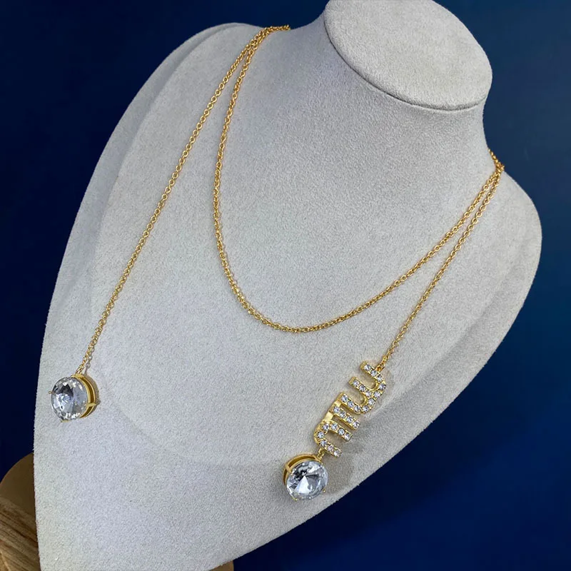 

Korean Fashion MIU Letter Long Necklace