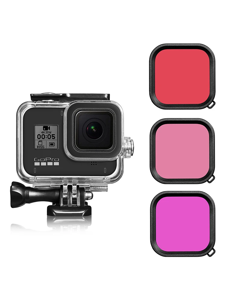 

Аксессуары для экшн-камеры Gopro 8, герметичная Водонепроницаемая Крышка для Gopro Hero 8, Черная защитная крышка для дайвинга под водой