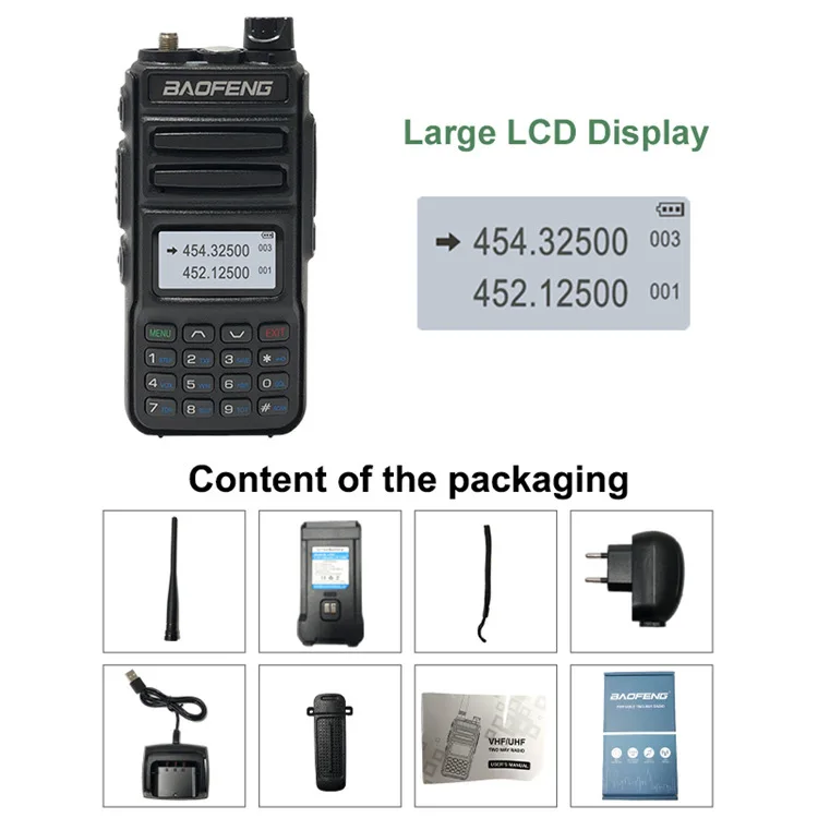 UV-13 Walkie-talkie Bao Feng Two-stage Outdoor Handheld High-power Walkie-talkie Go on Road Trip Wireless Device for Civil Use
