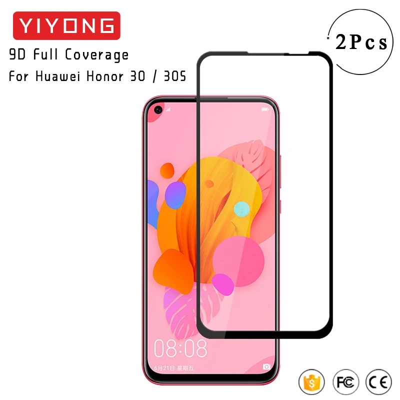 

Стекло YIYONG 9D с полным покрытием для Huawei Honor 30 Lite 30S View 30 Pro V30, закаленное стекло для защиты экрана для Huawei Honor 20 V20