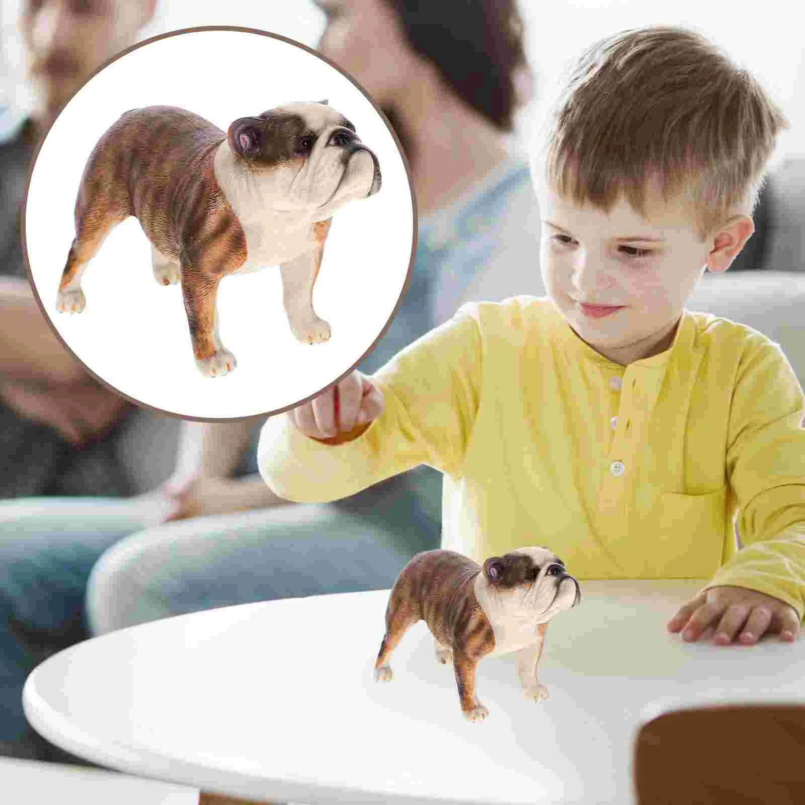 

Bulldog Sculpture Decorations Home French Bookshelf Plastic Household
