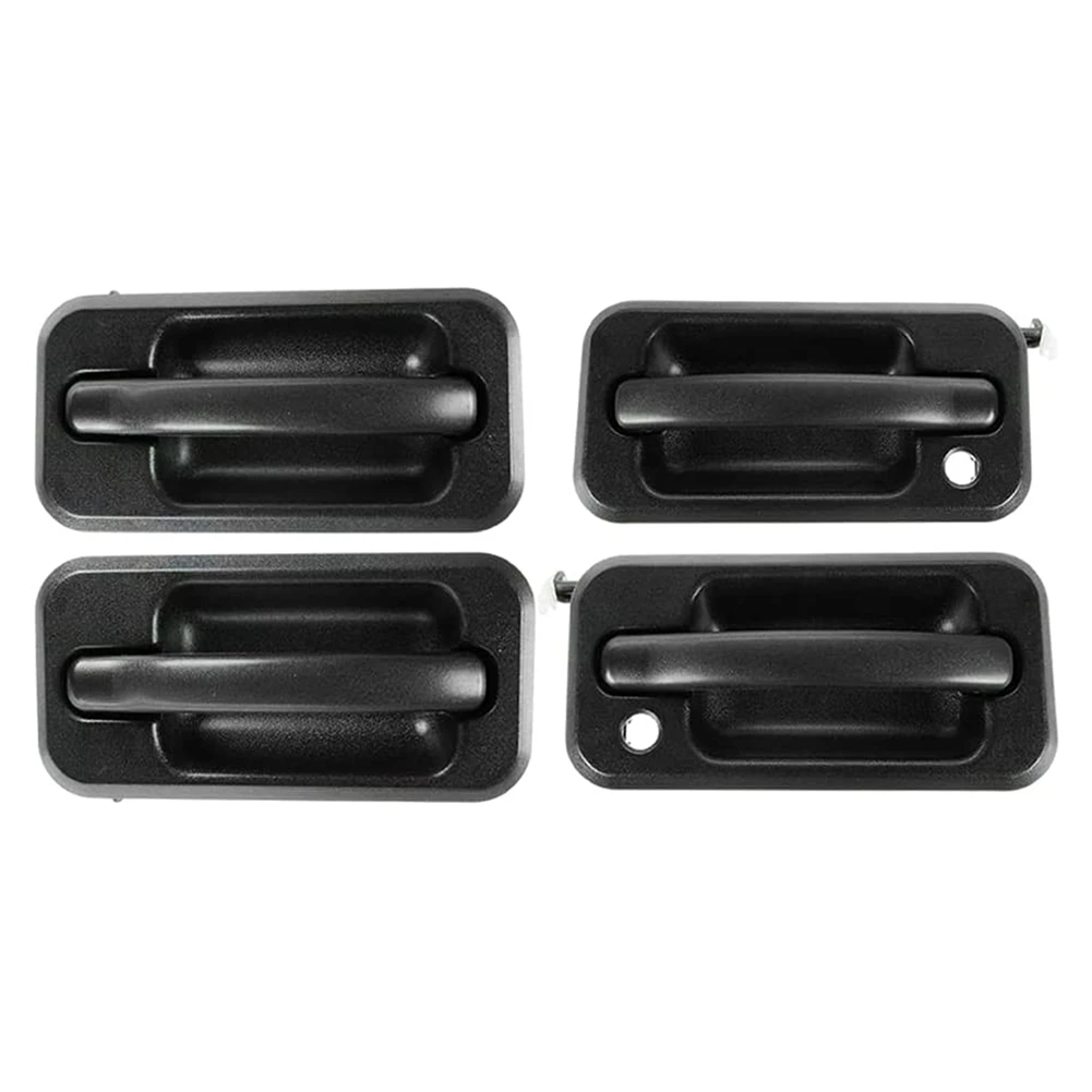 

4Pcs Exterior Outside Door Handle Set Auto Parts for 2003-2009 Hummer H2 Black Textured 131609870457 15104792 10360326