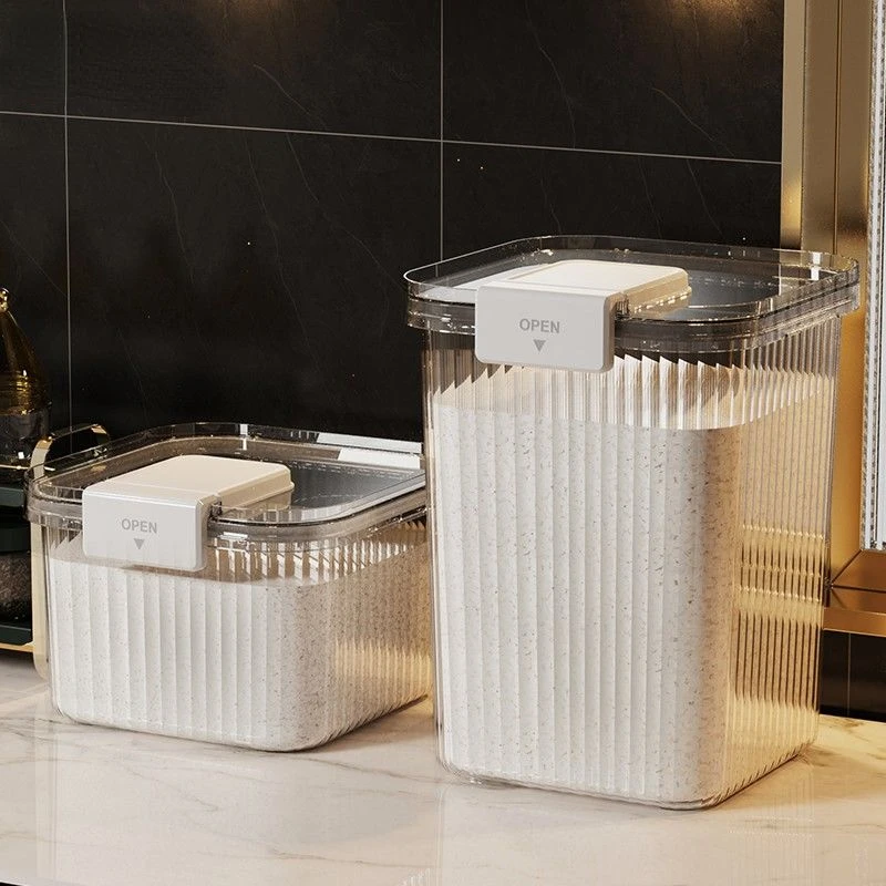 

Прозрачный герметичный контейнер для муки, риса