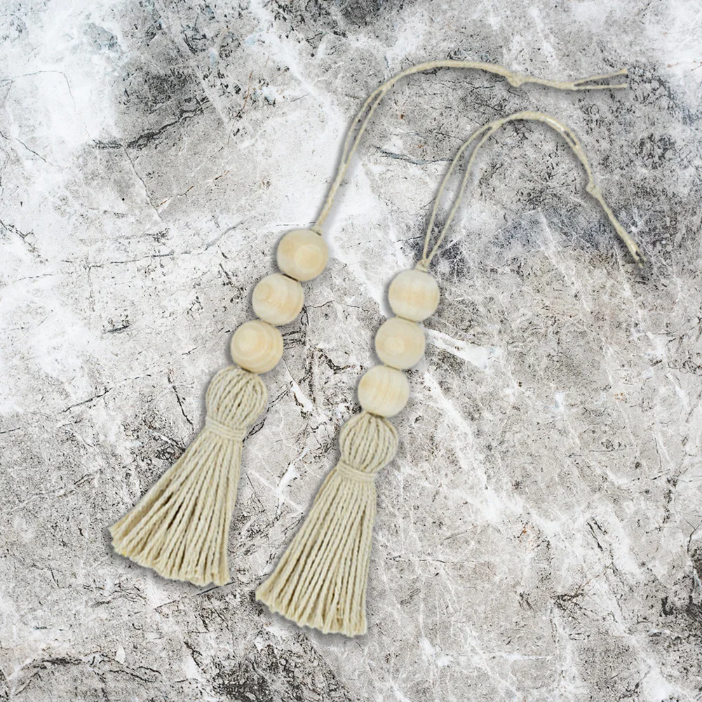 2 шт. декоративная деревянная гирлянда из бисера и пеньковой веревки |