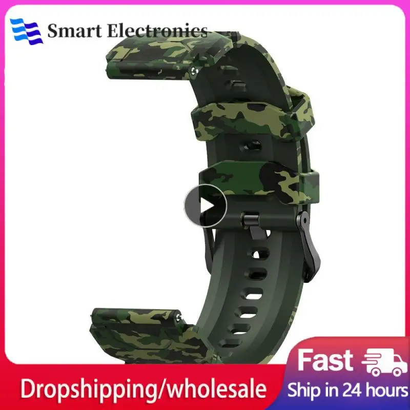 

Interface Size 20mm Adjustable Watch Strap Size 265mm Camouflage Strap Anti-sweat Wristband Silicone Material Durable Waterproof