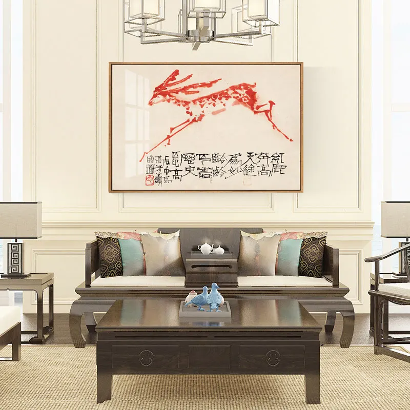 

Традиционная китайская чернильная живопись, Стильный Холст, художественный принт, Постер со стрекозой и цветами от Qi Baishi, стена для гостино...